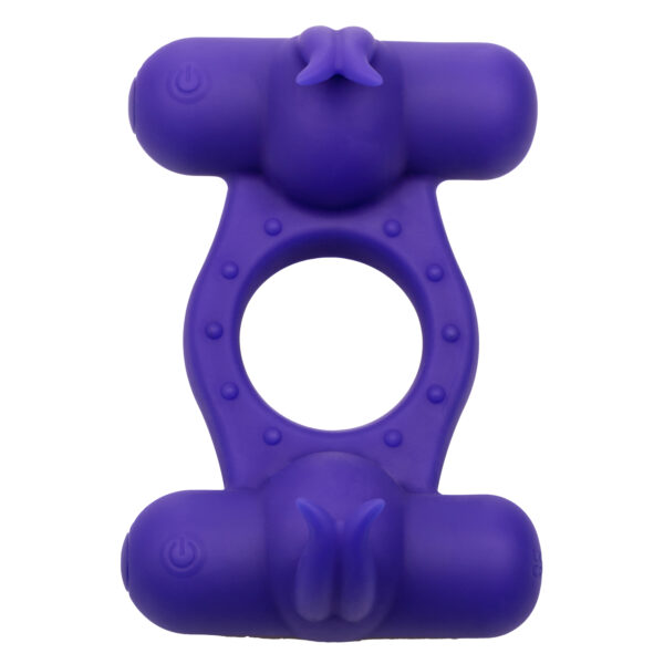 Silicone Rechargeable Triple Orgasm Enhancer - Purple