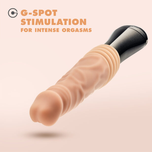 Dr. Skin Silicone - Dr. Knight - Thrusting Gyrating Vibrating Dildo - Beige