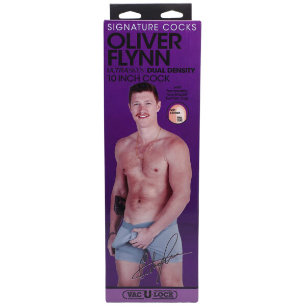 Signature Cocks Oliver Flynn Ultraskyn Dual Density 10 Inch Cock - Vanilla