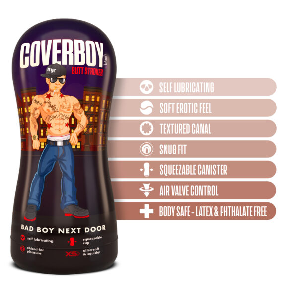 Coverboy - Bad Boy Next Door - Self Lubricating Stroker - Beige