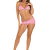 3 Pc Rhinestone Mesh Set - Small/medium - Baby Pink