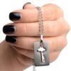 Cuffed Locking Bracelet and Key Necklace