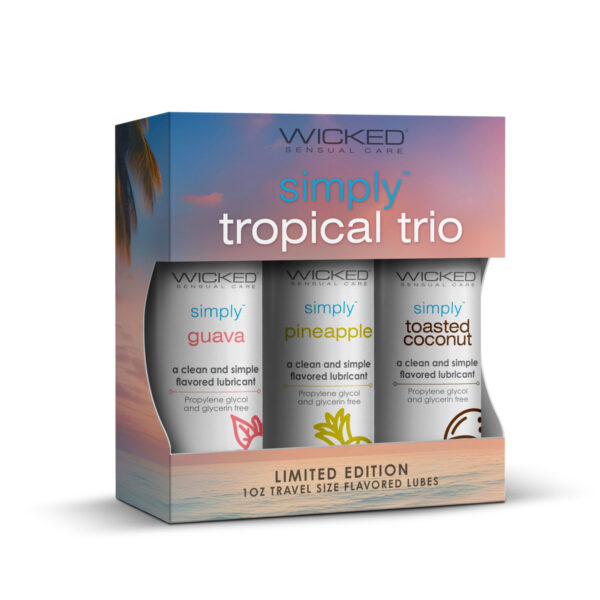 Wicked Simply Tropical Trio 1oz Travel Size Flavored Lubes