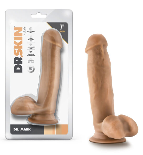 Dr. Skin - Dr. Mark - 7 Inch Dildo With Balls - Tan