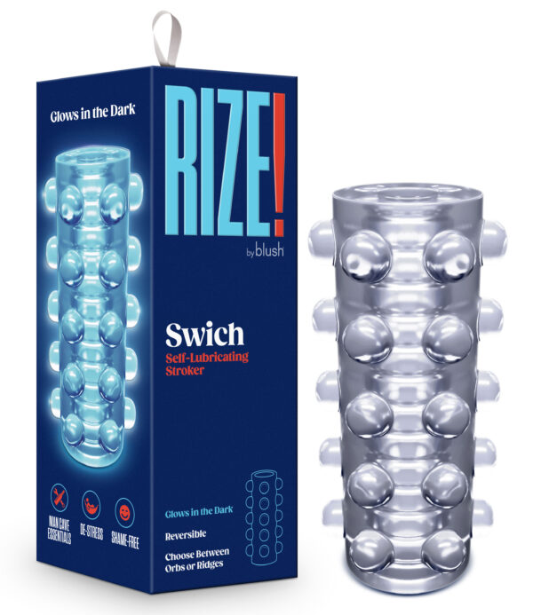 Rize - Swich - Glow in the Dark Self -Lubricating Stroker - Clear