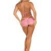 3 Pc Rhinestone Mesh Set - Small/medium - Baby Pink