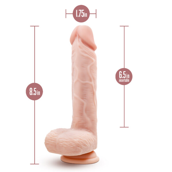 Dr. Skin Silicone - Dr. Ethan - 8.5 Inch Gyrating Dildo - Beige