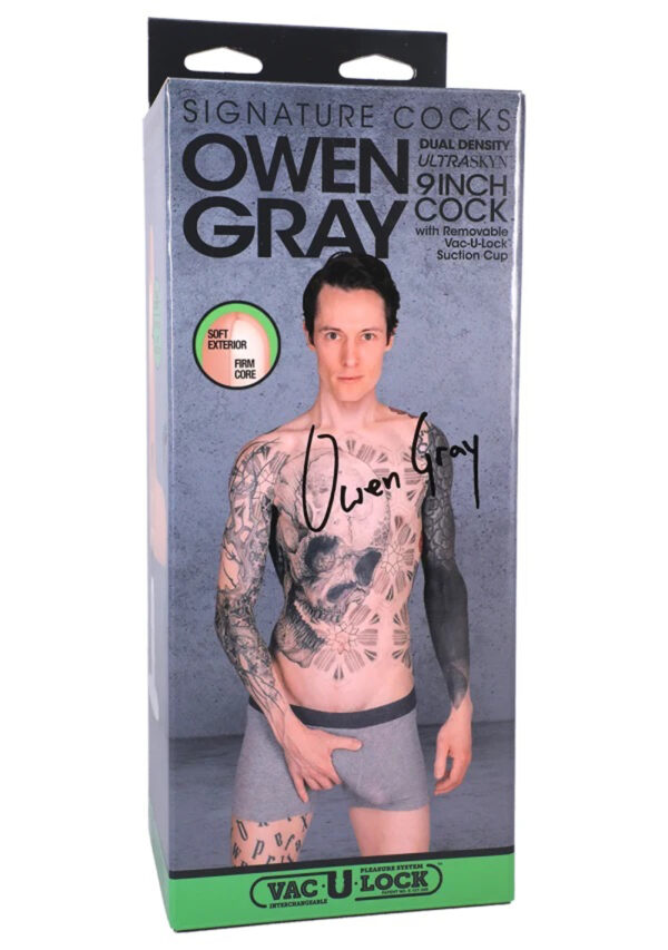 Signature Cocks - Owen Gray - 9 Inch Ultraskyn Cock With Removable Vac-U-Lock Suction Cup - Skin Tone