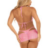 3 Pc Rhinestone Mesh Set - Small/medium - Baby Pink