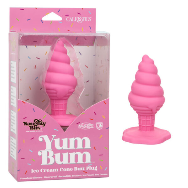 Naughty Bits Yum Bum Ice Cream Cone Butt Plug - Pink