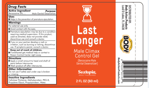 Last Longer Male Climax Control for Men 2 Oz