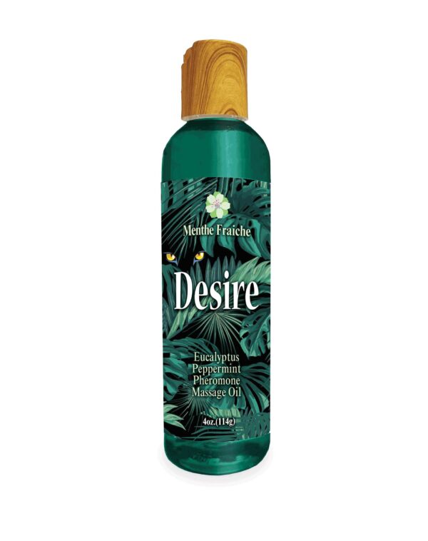 Desire Pheromone Massage Oil 4 Oz - Eucalyptus and Peppermint