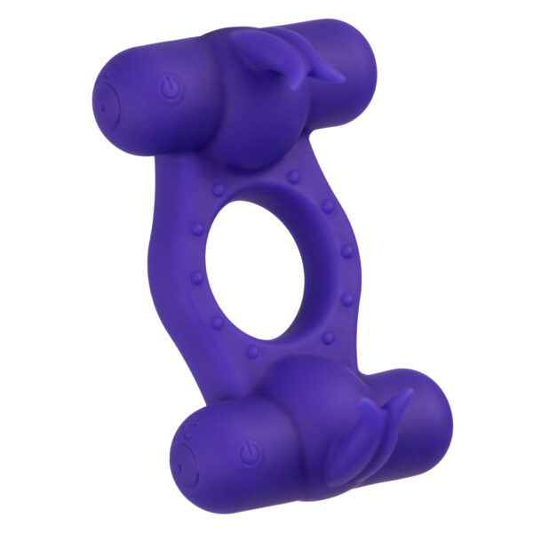 Silicone Rechargeable Triple Orgasm Enhancer - Purple