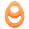 Alpha Glow-in-the-Dark Liquid Silicone Teardrop Ring - Orange