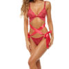 Love Status Lace 2 Pc Bra Set - Small/medium - Red