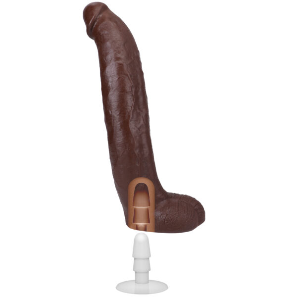 Signature Cocks - Brickzilla - 13 Inch Ultraskyn Cock With Removable Vac-U-Lock Suction Cup - Chocolate