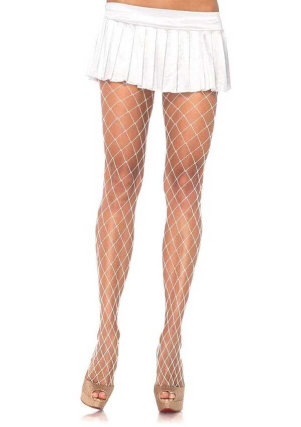 Xena Spandex Diamond Tights - One Size - White