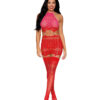 Garter Slip Dmnd - One Size - Red