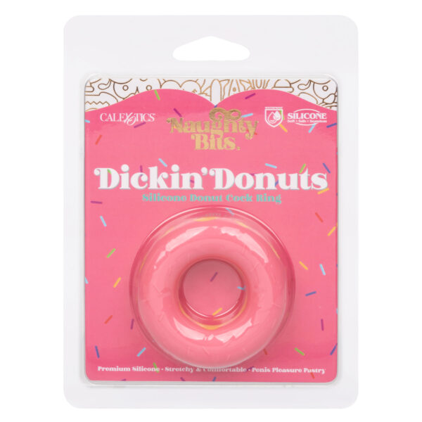 Naughty Bits Dickin Donuts Silicone Donut Cock Ring - Pink