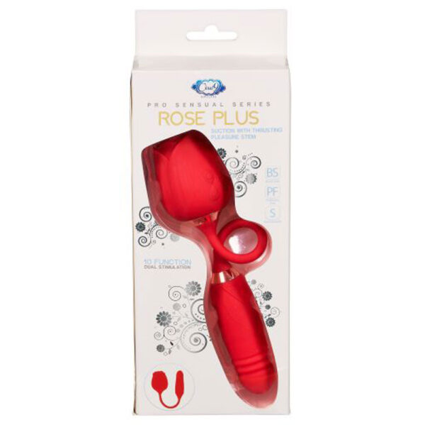 Cloud 9 Rose Plus With Thrusting Pleasure Stem Dual Stimulation - Red