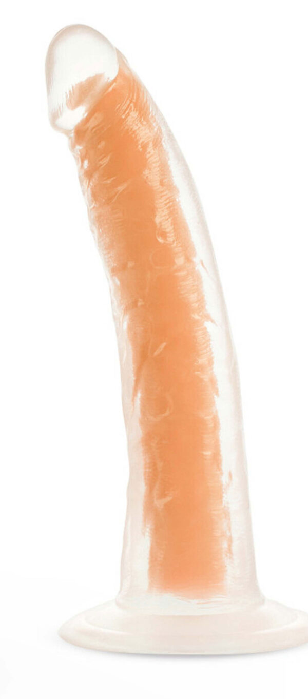 Neo Elite Glow in the Dark - Lavo - 7 Inch Silicone Dual Density Dildo - Neon Orange