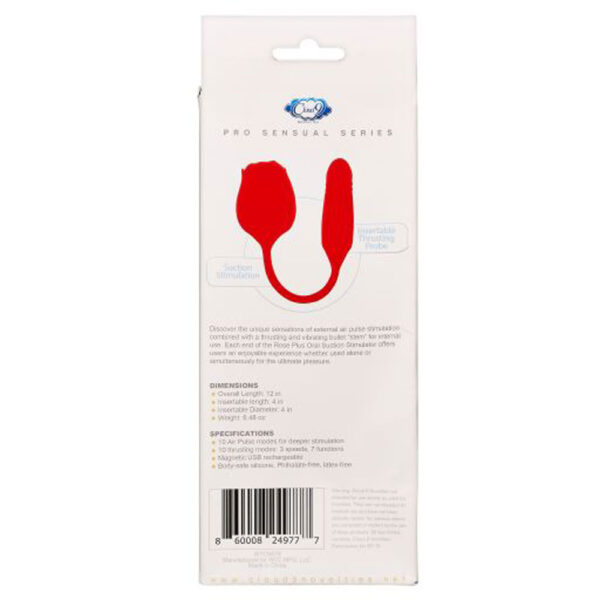 Cloud 9 Rose Plus With Thrusting Pleasure Stem Dual Stimulation - Red