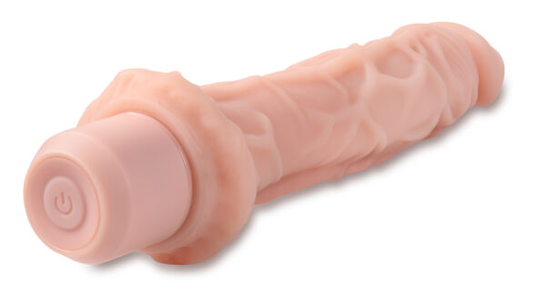 Dr. Skin Silicone - Dr. Richard - 9 Inch Vibrating Dildo -Beige