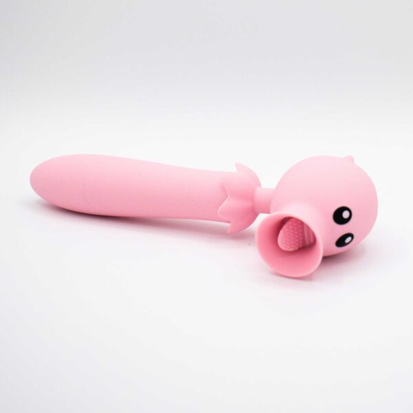 Lick n' Stick Clit Flicker and G-Spot Vibrator - Pink