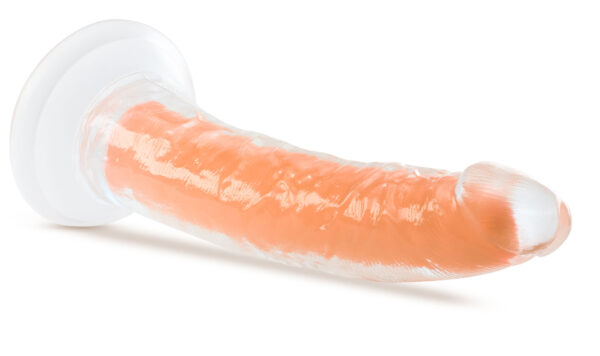 Neo Elite Glow in the Dark - Lavo - 7 Inch Silicone Dual Density Dildo - Neon Orange