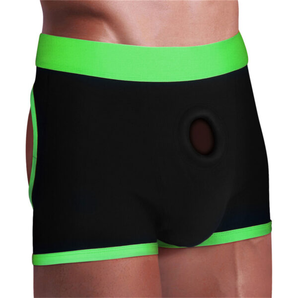 Get Lucky Strap on Boxer Shorts - Medium/large - Black/green