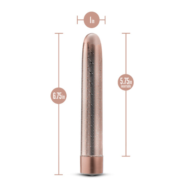 The Collection - Lattice - 7 Inch Rechargeable Vibe - Rose Gold