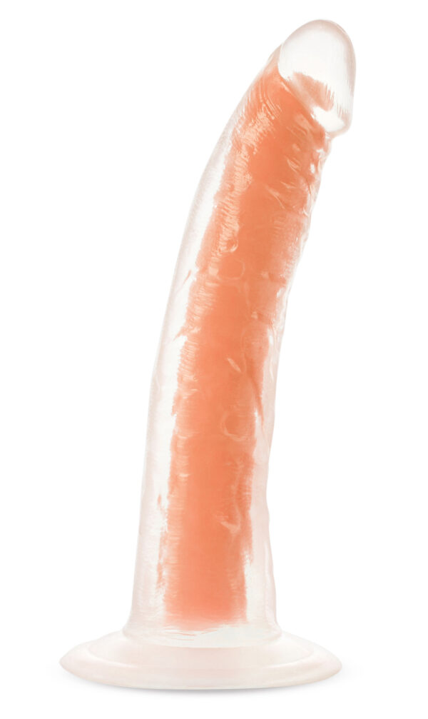 Neo Elite Glow in the Dark - Lavo - 7 Inch Silicone Dual Density Dildo - Neon Orange